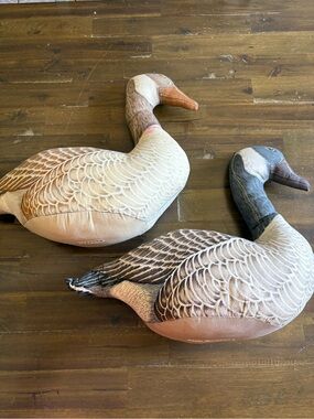 Canada Goose Stuffed Ducks Pillows Plush Decor Geese Set Grandma Cottage Granny